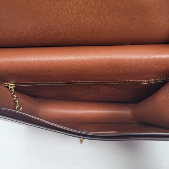 Coach Restored Willis Top Handle Women's Brass 1941 Glove Tanned Saddle Bag - Picture 6 of 11